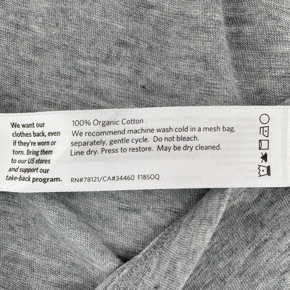 Eileen Fisher sz 2X Dark Pearl Gray Organic Cotton Elbow-Sleeve T-Shirt Dark New - Picture 6 of 12